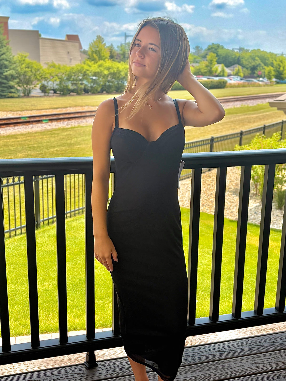 Noir Black Slip Dress